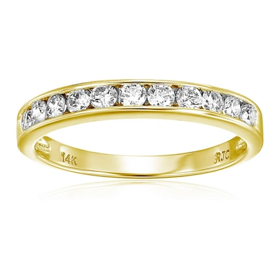 Shop Vir Jewels 1/2 Cttw Classic Diamond Wedding Band 14k Gold Channel Set In Yellow
