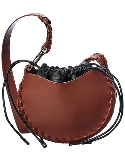 Shop Chloé Chloe Mate Small Leather Hobo Bag In Brown