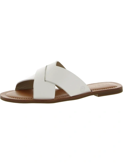Shop Jack Rogers 111211sn04 Womens Leather Slotted Slide Sandals In White