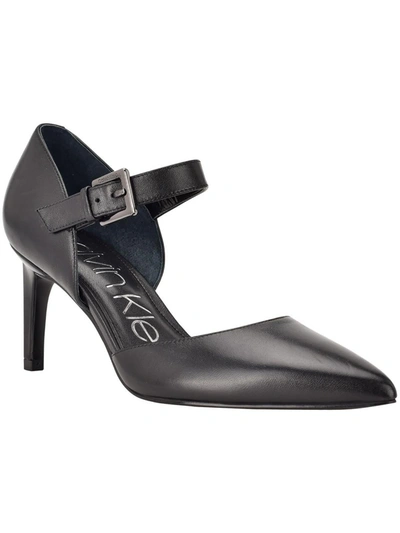 Shop Calvin Klein Sekin Womens Buckle Dressy D'orsay Heels In Black