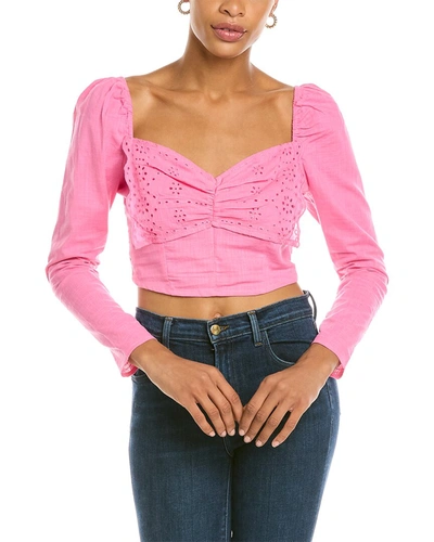 Shop Aiden Long Sleeve Top In Pink