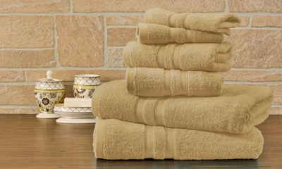 Shop Bibb Home 6 Piece Egyptian Cotton Towel Set