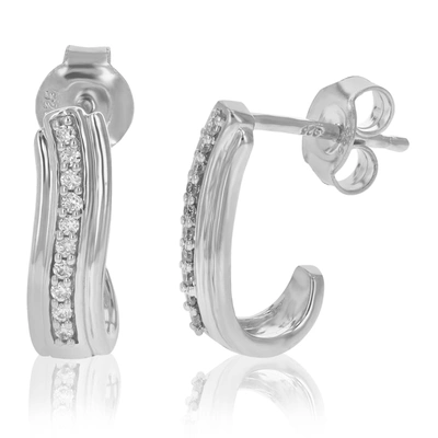 Vir Jewels 1/10 Cttw Round Lab Grown Diamond Dangle Earrings .925 Sterling Silver Prong Set 1/2 Inch In Silver
