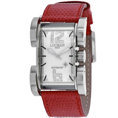 Shop Locman Men's White Dial Watch In Silver