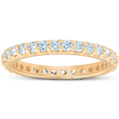 Pompeii3 1 Ct Diamond Wedding Eternity Ring Lab Grown 14k Yellow Gold In Multi
