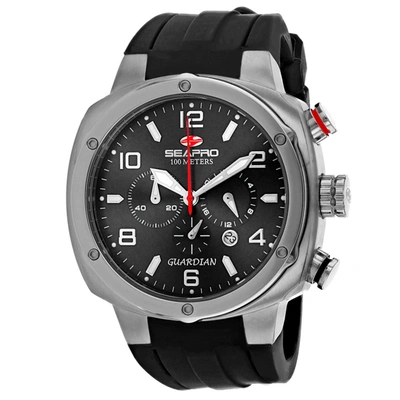 Seapro Guardian Chronograph Quartz Black Dial Mens Watch Sp3341 In Black