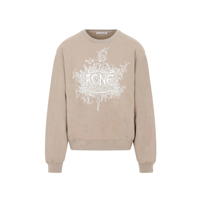 Shop Acne Studios Sweatshirt In Nude &amp; Neutrals