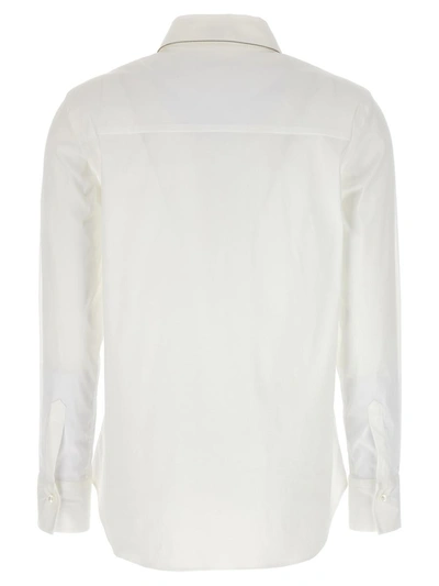 Shop Brunello Cucinelli Jewel Collar Shirt In White