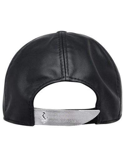 Shop Ferrari Cavallino Rampante Black Leather Cap