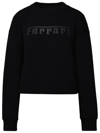 Shop Ferrari Black Viscose Blend Sweatshirt
