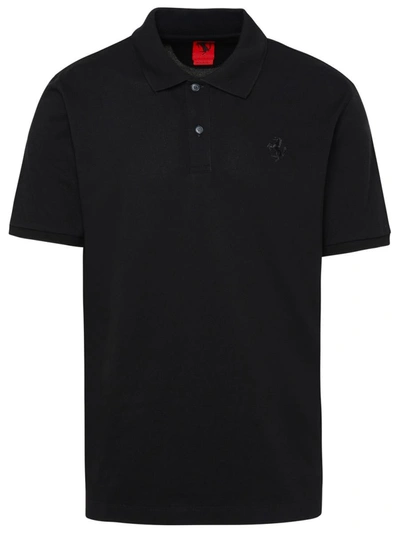 Shop Ferrari Polo Shirt In Black