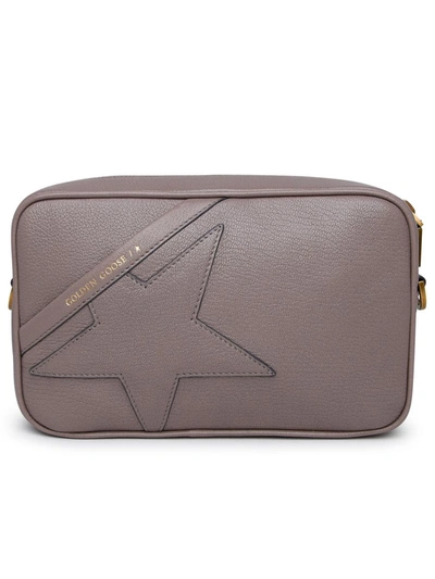 Shop Golden Goose Star Grey Leather Bag