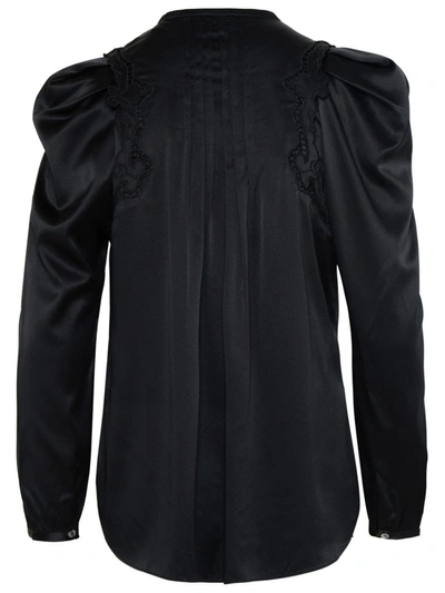 Shop Isabel Marant 'joanea' Black Silk Blend Shirt