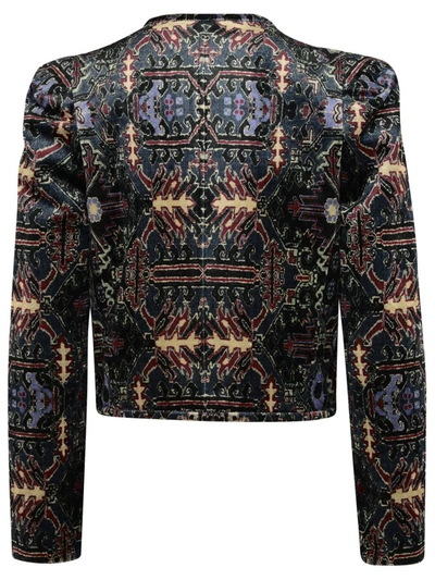 Shop Isabel Marant 'valian' Multicolor Cotton Blend Jacket