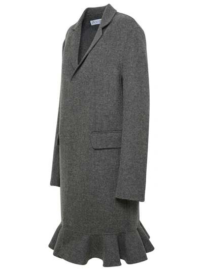 Shop Jw Anderson J.w. Anderson Gray Wool Coat In Grey
