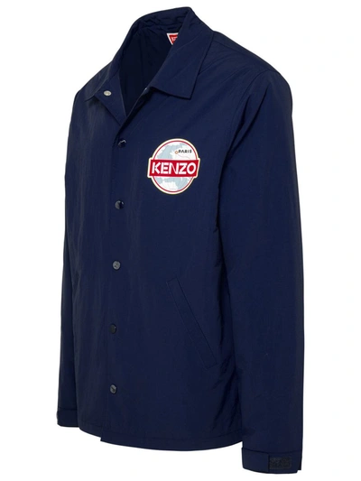 Shop Kenzo Blue Nylon Jacket