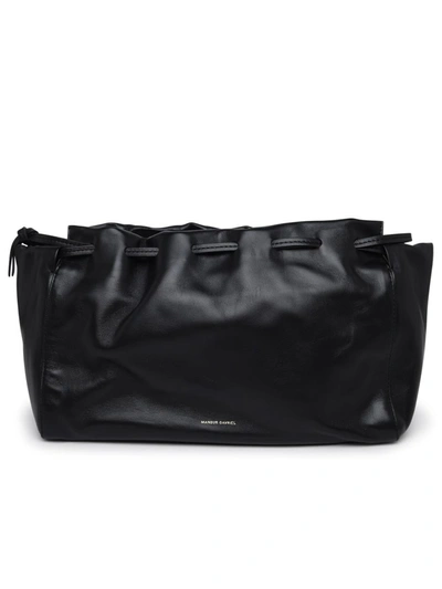 Shop Mansur Gavriel 'bloom' Black Leather Crossbody Bag