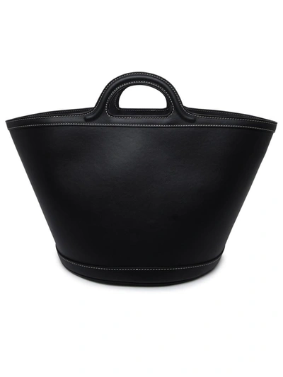Shop Marni Black Leather Small Tropicalia Bag