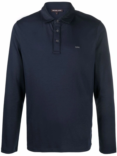 Shop Michael Kors Polo With Logo In Blue