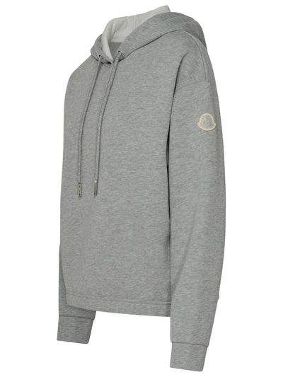 Shop Moncler Gray Cotton Sweatshirt In Grey