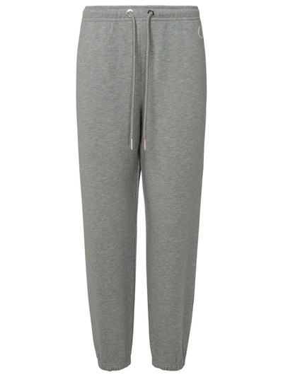 Shop Moncler Grey Cotton Pants