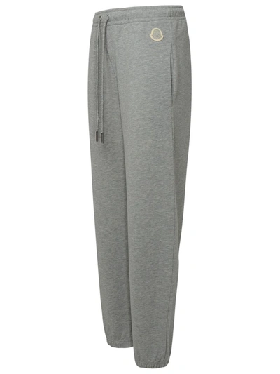 Shop Moncler Grey Cotton Pants