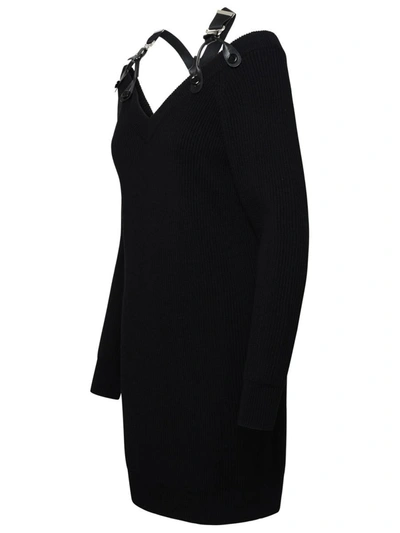 Shop Moschino Black Wool Dress