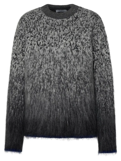Shop Off-white Grey Mohair Fuzzy Sweater