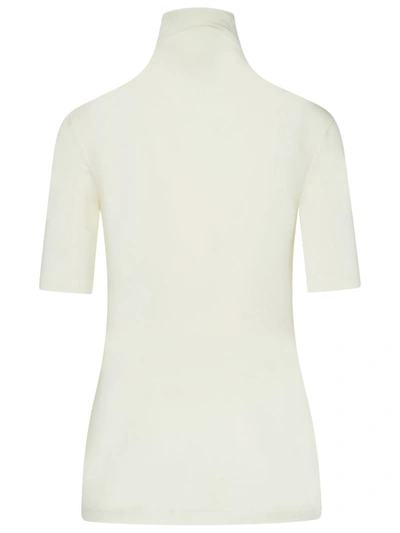 Shop Off-white Viscose Cream Turtleneck Sweater