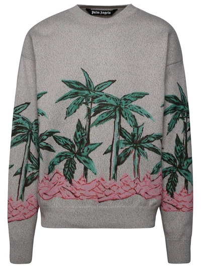 Shop Palm Angels Beige Wool Blend Sweater