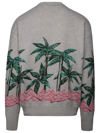 Shop Palm Angels Beige Wool Blend Sweater