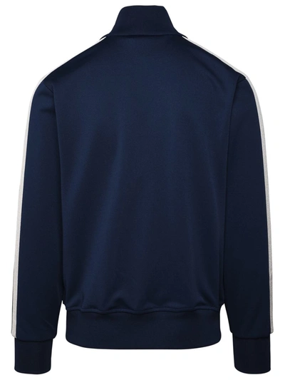 Shop Palm Angels Pa Monogram Sweatshirt In Navy Polyester