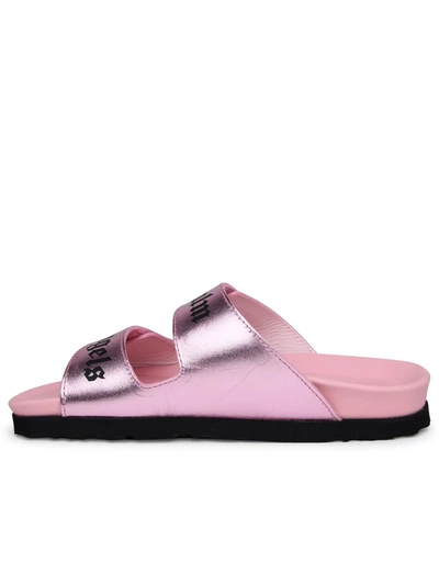 Shop Palm Angels Sandal Logo In Pink