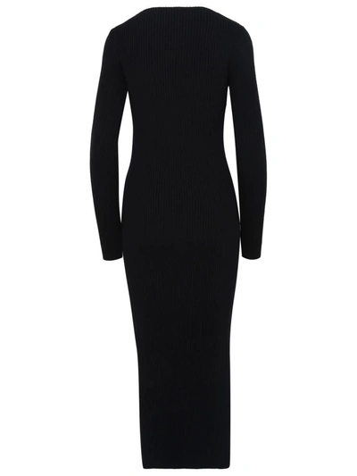 Shop Patou Black Wool Dress