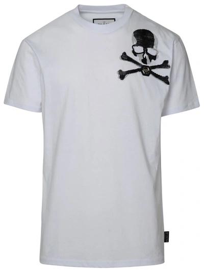 Philipp Plein Skull And Bones T-shirt In White