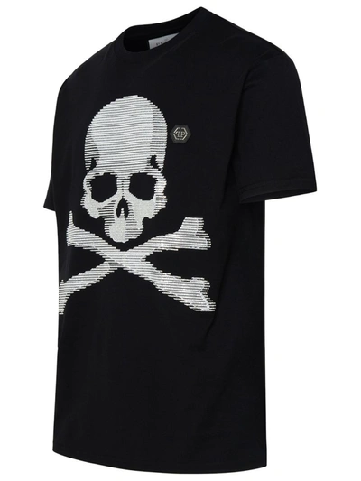 Shop Philipp Plein Skull&bones T-shirt In Black