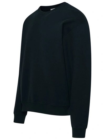 Shop Saint Laurent Blue Cotton Sweatshirt