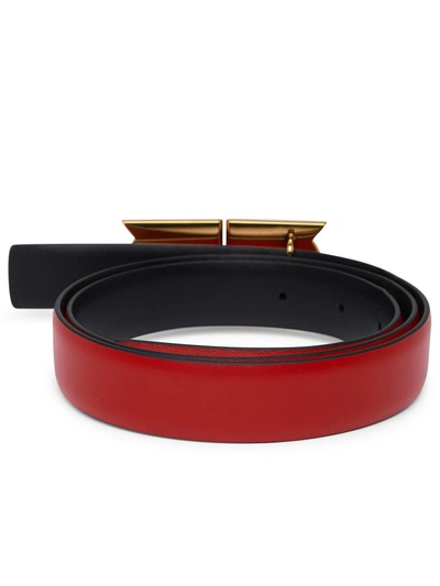 Shop Ferragamo Salvatore  Red Leather Belt