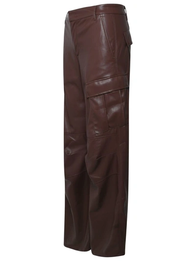 Shop The Andamane Brown Polyester Blend Trousers
