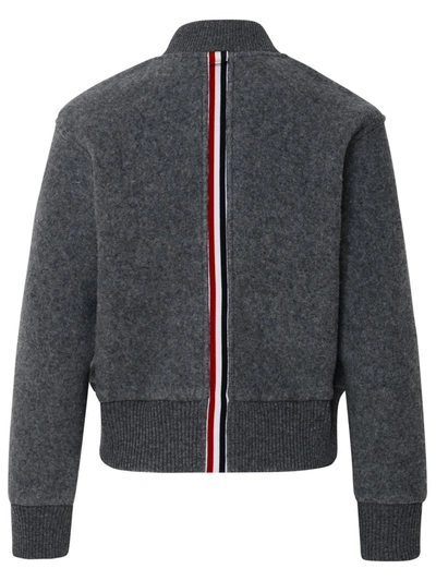 Shop Thom Browne Over Jacket In Grey