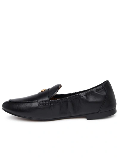 Shop Tory Burch Black Leather Ballet Loafers