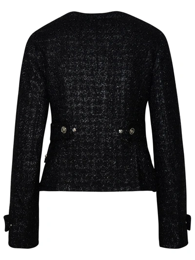 Shop Versace Black Virgin Wool Blend Jacket