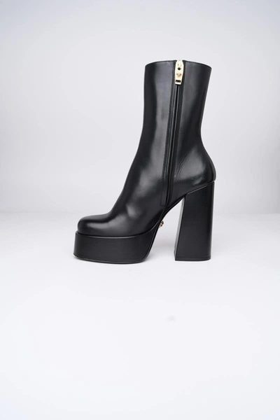 Shop Versace Black Leather Boots