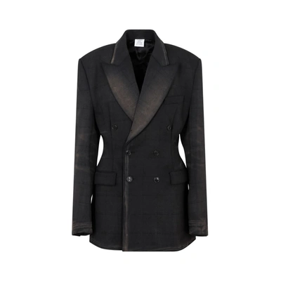 Shop Vetements Hourglass Molton Tailored Jacket In Black