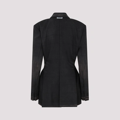 Shop Vetements Hourglass Molton Tailored Jacket In Black