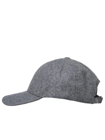Shop Woolrich Premium Cap In Grey