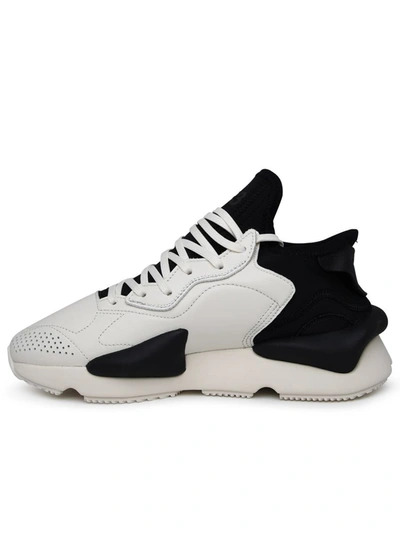 Shop Y-3 'kaiwa' White Leather Sneakers