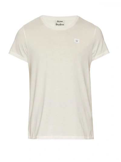 Acne Studios Standard Face-patch Cotton T-shirt In White