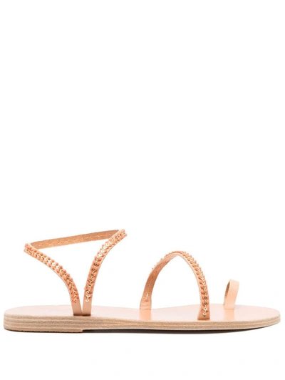 Shop Ancient Greek Sandals Shoes In Natural/ Coral