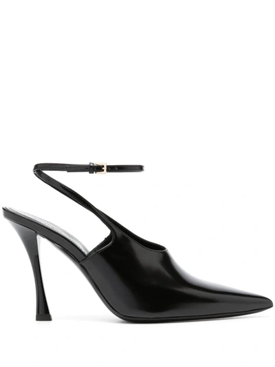 Shop Givenchy Show Leather Slingback Pumps In Black